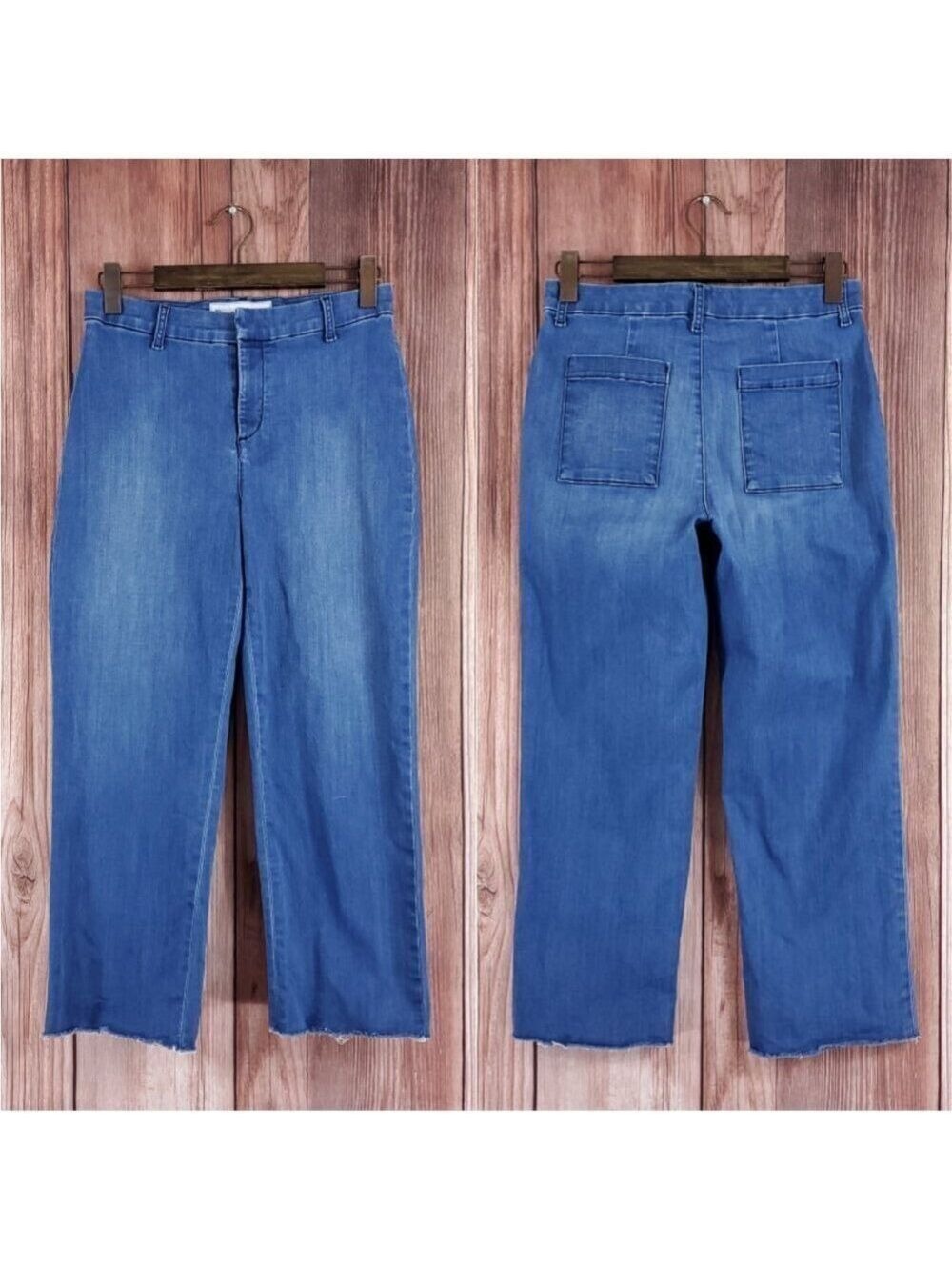Frank & Eileen Kinsale Womens Size 6 Blue Denim Performance Crop Pants